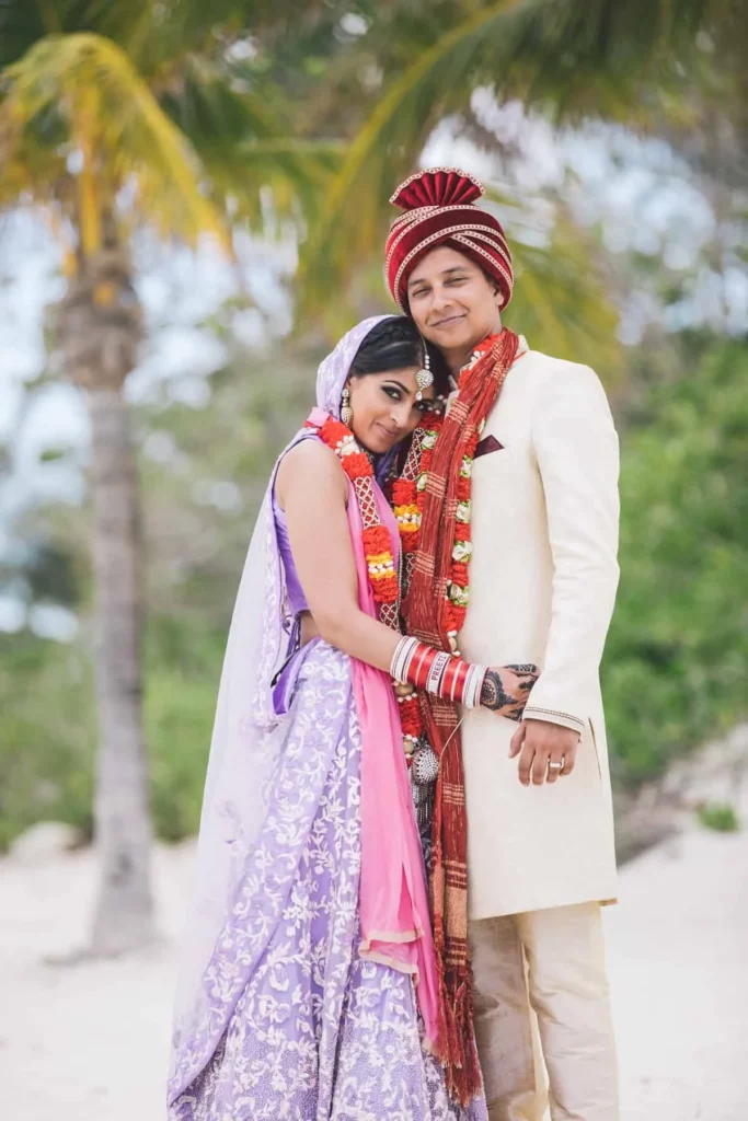 bespoke bridal lehenga and sherwani made by Ritih