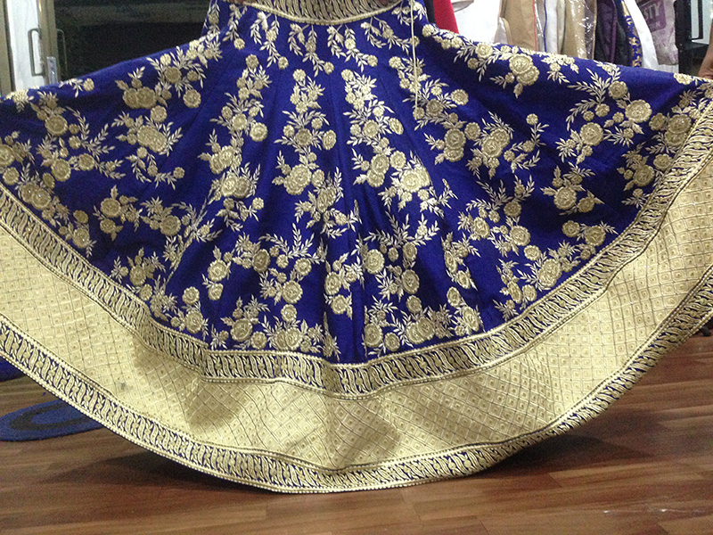 Bespoke lehenga for a bride from London